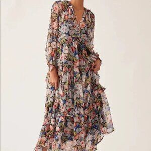 Anthropologie - The Marais Printed Chiffon Maxi Dress